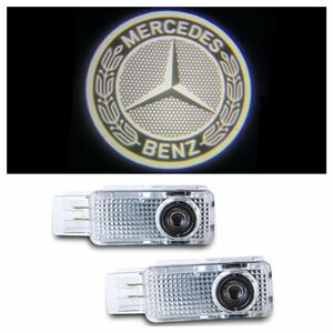 Mercedes Benz ロゴ カーテシ ランプ LED W203 W208 W209 R171 R172 C199 ドア ライト プロジェクター メルセデス ベンツ C/CLK/SLK/