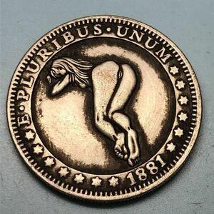 [古銭幣]アメリカ合衆国 古銭 大型銀貨 1881年　一円銀貨　1ドル　イーグル　重さ23.24g