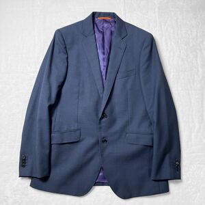 ◆THE SUIT COMPANY スーツカンパニー　REDA レダ生地使用　マイクロチェック　ネイビー　スーツ　ジャケット