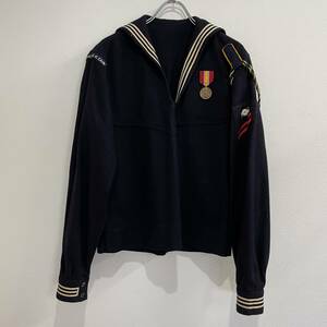  Vintage 70s US NAVY sailor жакет шерсть тянуть over tops 220528