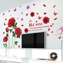 （NO.388） DIY剥がせる　壁飾り　バラ　ウォールステッカー綺麗な仕上がり_画像7