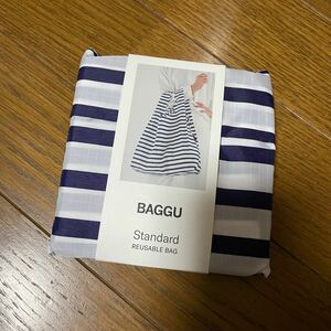 BAGGU STANDARD エコバッグ　バグー　スタンダード　セーラー　ストライプ　ボーダー　ネイビー　ホワイト　白　紺