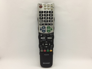 SHARP　リモコン　GA826WJSA　中古品T-6566