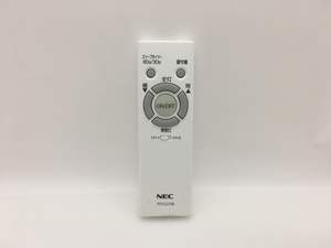 NEC　照明用リモコン　RE0208　中古品M-6034