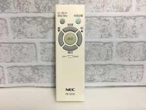 NEC　照明リモコン　RE0202　中古品M-5302