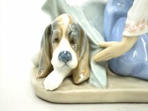 KM361●保管品●LLADRO リアドロ フィギュリン 風邪をひかないように　陶器人形/置物_画像8