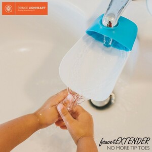 手洗い補助 プリンスライオンハート タップエクステンダー ブルー 便利グッズ 手洗い 蛇口 取付