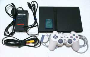 SONY プレイステーション2 SCPH-77000 コントローラー メモリーカード ACアダプター 電源ケーブル 三色コード PS2 PlayStation2
