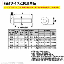 M5×20mm シェルヘッド タッピングネジ ステンレス 六角穴付きネジ いつもと異なるネジへ 焼きチタンカラー 1個 TC0089_画像3