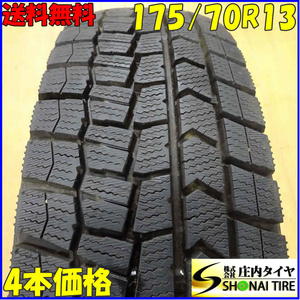 ■4本SET■NO,B2295■会社宛送料無料■175/70R13 82Q■ダンロップ WINTER MAXX WM02■冬 カローラ パッソ ブーン ヴィッツ 店頭交換OK 特価