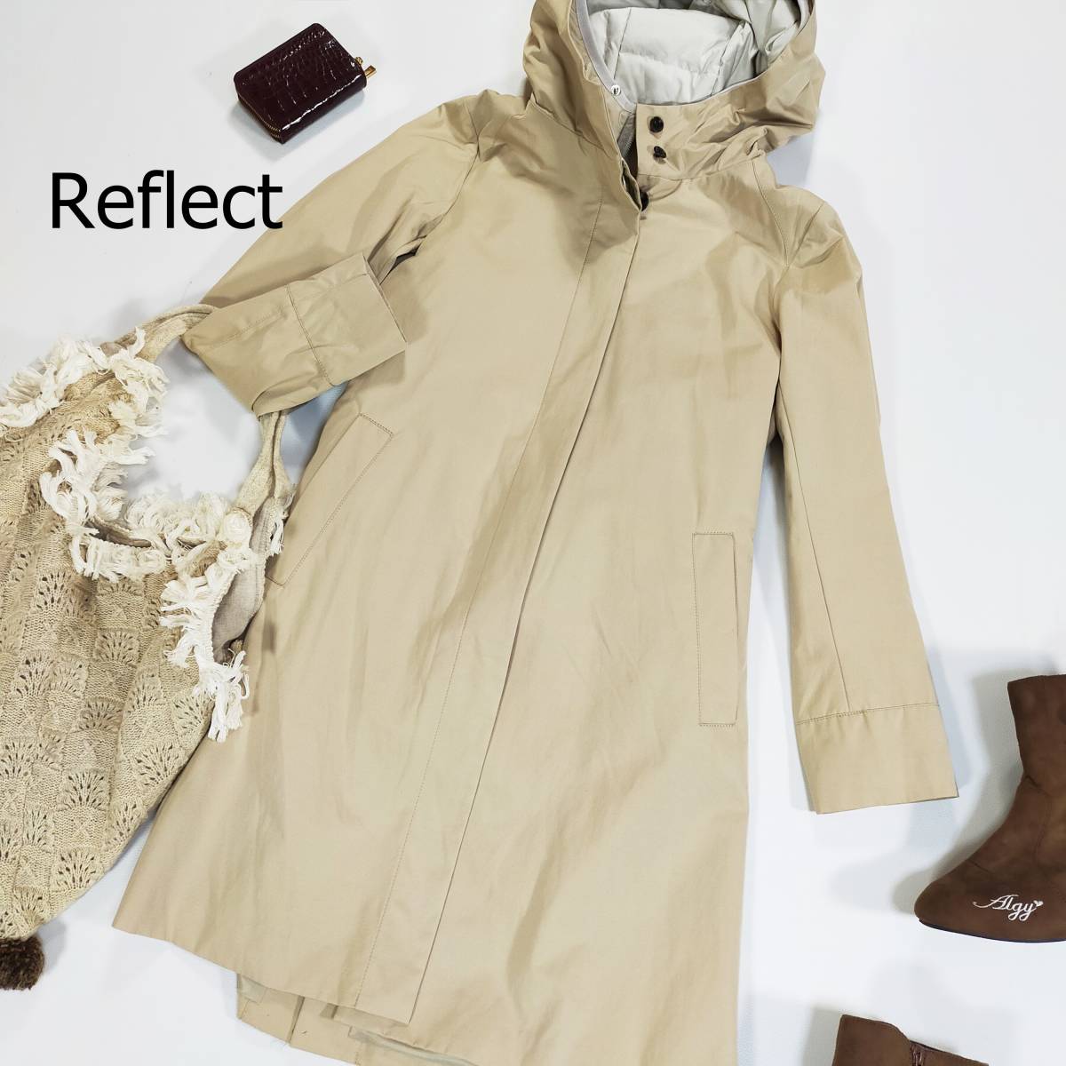 新品タグ付】Reflect コート 7号 S ネイビー レディースファッション 