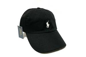 未使用 POLO RALPH LAUREN ポロ ラルフローレン 帽子 キャップ帽 LOGO 刺繍 ポニー メンズ レディース ゴルフ アメカジ R-LWHT05BLK