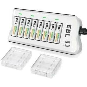EBL 充電池 単3 充電器セット