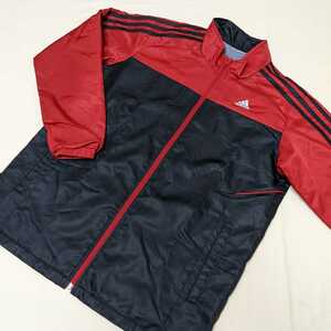 +AD73 adidas Adidas мужской M L 160 мужчина мужчина . длинный рукав подкладка имеется джемпер блузон чёрный красный спорт одежда тренировка 