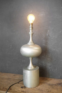  antique France metal base table lamp light 