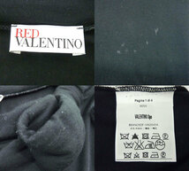 レッドヴァレンティノ リボンモチーフ カットソー FF0297 RED VALENTINO ショートスリーブ 半袖 Tシャツ ブラック 黒 フリーサイズ_画像4