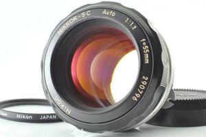 美品 ニコン Nikon New Nikkor 55mm f1.2 非Ai マニュアルフォーカスレンズ
