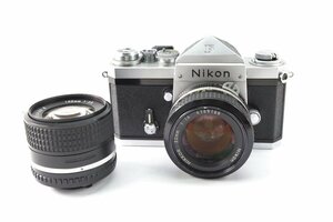 NIKON ニコン F アイレベル LENS SERIES E 100mm F2.8/NIKKOR 50mm F1.4 単焦点レンズ 一眼レフ フィルムカメラ 37756-F