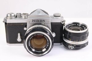 NIKON ニコン F アイレベル NIKKOR-S AUTO 35mm F2.8/50mm F1.4 一眼レフ フィルム カメラ 単焦点 レンズ 36974-K