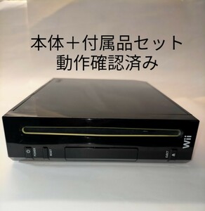 Wii本体 RVL-001(JPN)黒＋wiリモコン ヌンチャクなど付属品セット