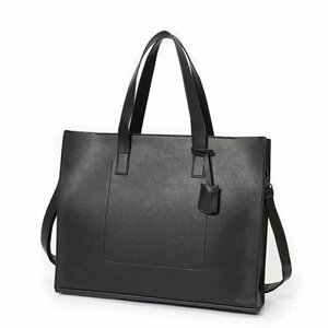  tote bag shoulder bag one shoulder bag men's business diagonal .. high capacity leather bag pu leather tei Lee handbag bag black 