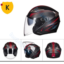 ジェットヘルメット ダブルシールド バイクヘルメット ハーフヘルメット 半帽 Helmet 男女兼用 バイク用品 11色選択可_画像9