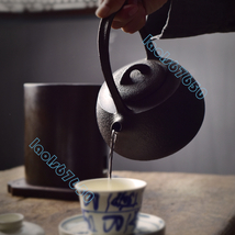 鋳鉄製鉄瓶 老鉄瓶 やかんを沸かす お茶の道具 ティーポット 提梁鉄瓶 手作り コーティングなし 1200ML_画像3