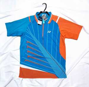  new goods * large size XO[-3*C bodily sensation VERY COOL+ static electricity guard ] short sleeves Uni polo-shirt blue soft tennis badminton YONEX Yonex (156)