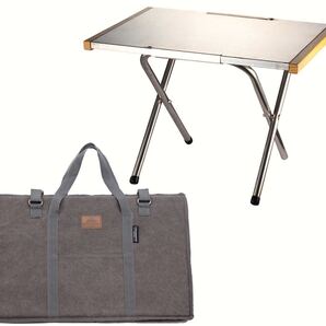 CAMPINGMOONキャンピングムーンステンレストップテーブル 焚火テーブル 焚き火テーブル 収納ケース付 耐熱テーブルT370