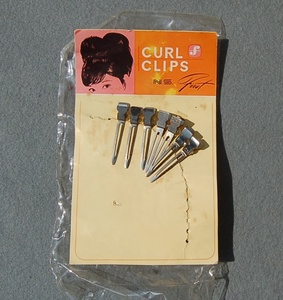 昭和レトロ　カールクリップ　７本　CURL CLIPS 　ヘップバーン似絵柄