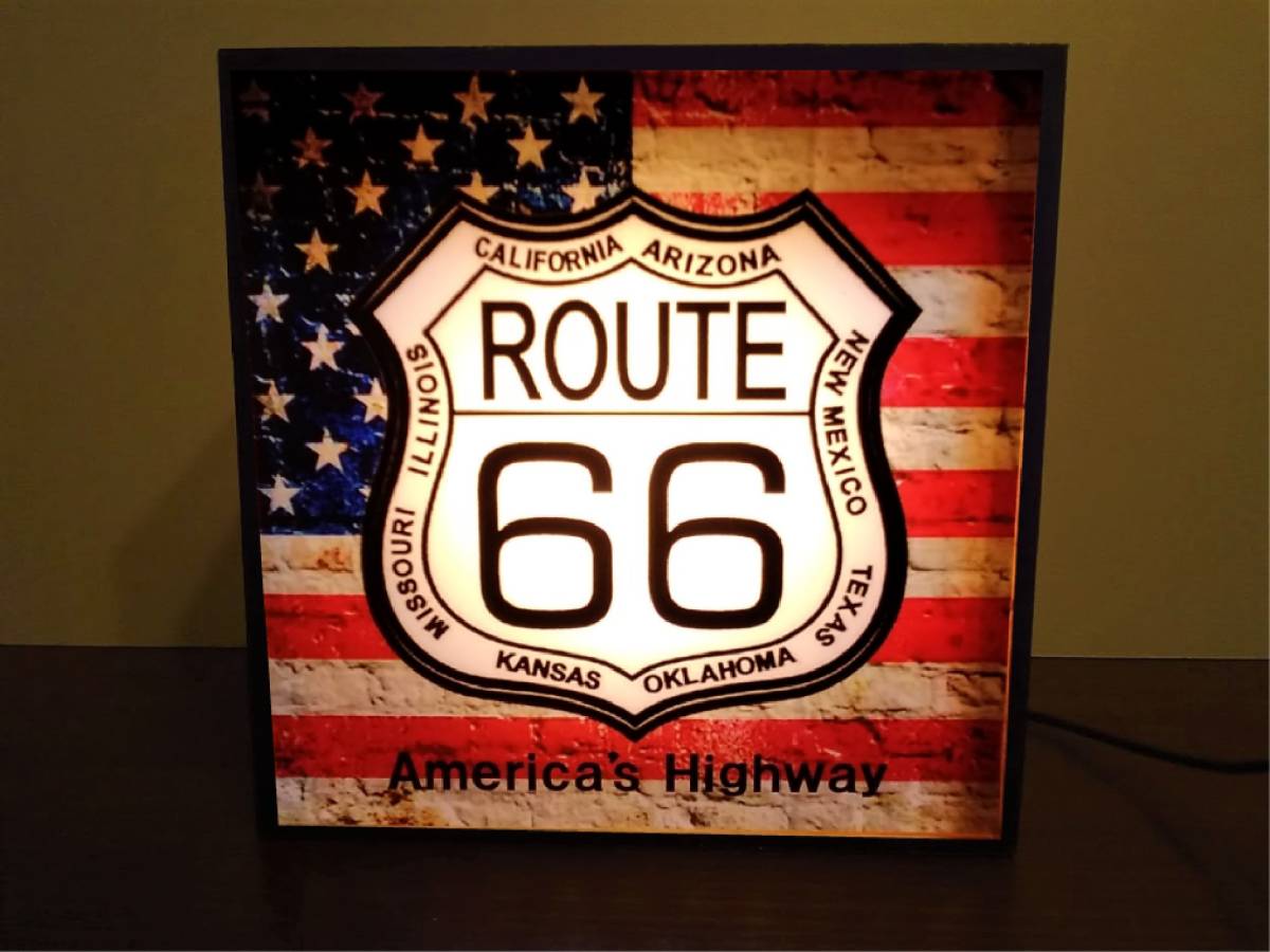 アメリカン雑貨☆ルート66☆ROUTE66☆ネオン風☆看板☆置物☆ライト