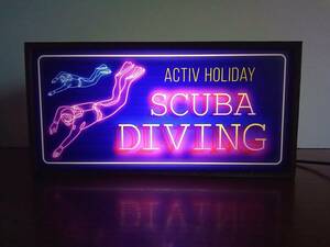  scuba diving diver diving shop sea . water marine sport autograph lighting signboard ornament miscellaneous goods LED light BOX illumination signboard lightning signboard 