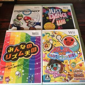 みんなのリズム天国と太鼓の達人WiiとジャストダンスとマリオカートWiiのセット Wiiソフト