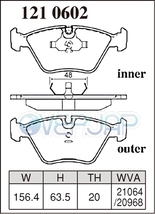 Z1210602 / 1250555 DIXCEL Zタイプ ブレーキパッド 1台分セット BMW E34 M5H 1992～1994/6 M5 3.8_画像2