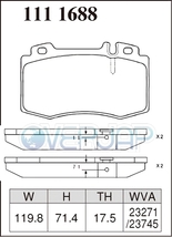 P1111688 DIXCEL Premium ブレーキパッド フロント用 メルセデスベンツ W163 163174 2000/6～2006/9 AMG ML55 車台No.A289560/X754620～_画像2