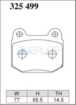 EC325499 DIXCEL EC ブレーキパッド リヤ用 三菱 ランエボV(5) CP9A(T.マキネン仕様含む) 1998/2～2000/3 2000 GSR Brembo_画像2