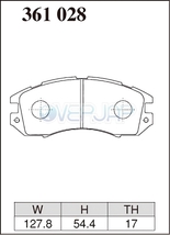 M361028 DIXCEL Mタイプ ブレーキパッド フロント用 スバル インプレッサ GC6 1994/10～1996/8 1800 C型 ABS無_画像2