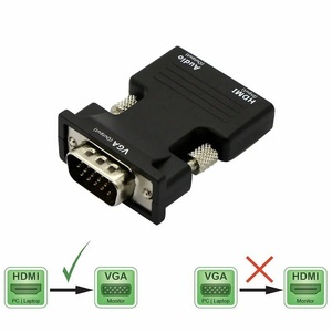 HDMI変換 HDMITO VGA 変換アダプタ d-sub 15ピン HD アダプタ 音声 映像　電源不要 メス オス 3.5mm オーディオケーブル 付属 TEC-TOVGAD