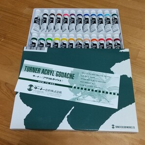 ターナー色彩 アクリルガッシュ 24色スクールセット AG24C 11ml 一回使用のみ