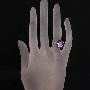 アメジスト リング 指輪 シルバー 925 銀 サイズ調節可能 シルバーリング 紫水晶 天然 アメシスト 2月 誕生石の画像9