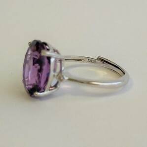 アメジスト リング 指輪 シルバー 925 銀 サイズ調節可能 シルバーリング 紫水晶 天然 アメシスト 2月 誕生石の画像6
