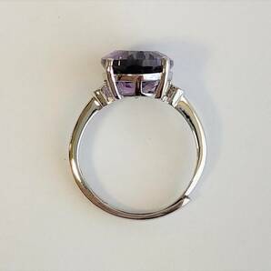 アメジスト リング 指輪 シルバー 925 銀 サイズ調節可能 シルバーリング 紫水晶 天然 アメシスト 2月 誕生石の画像7