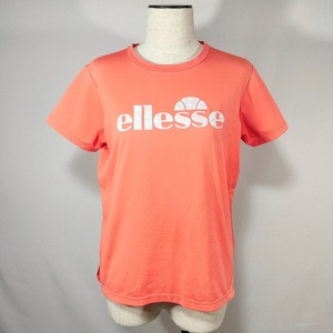 エレッセ ellesse Tシャツ スポーツトップス プリント 半袖 L コーラル レディース /AY