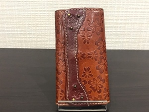 #[YS-1] dakota Dakota # 4 ream key case # light brown group original leather length 11cm× width 6cm [ Tokyo departure personal delivery possibility ]K#