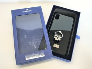 ■【YS-1】状態良好 ■ スワロフスキー ■ iPhone ケース XS Max ■ ブラック系 パヴェクリスタル付 【東京発 手渡し可能】■D