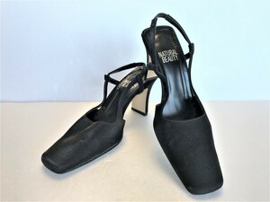 #[YS-1] natural view ti# back strap pumps # black group 23cm 3 heel height 8.5cm # made in Japan [ Tokyo departure personal delivery possibility ]D