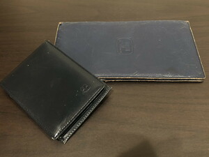 #[YS-1] Courreges courreges # long wallet card-case navy series 2 point set [ Tokyo departure personal delivery possibility ]K#