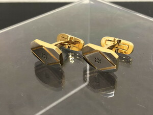 ■【YS-1】 ジバンシイ カフス ■ 金色 × 銀色 ロゴ トップ全長2,5cm ■ GIVENCHY 【東京発 手渡し可能】K■