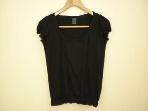 [YS-1]# ef-de ef-de женский рубашка с коротким рукавом чёрный цвет серия #9#