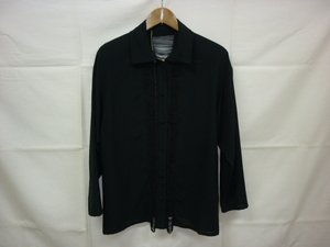 【YS-1】■ココドメール Coco de Mer　レディース　長袖シャツ（礼服シャツ）　ブラック系　サイズ：９R　ポリエステル１００％